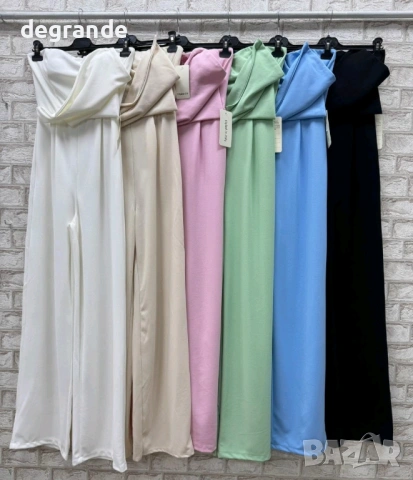 ♦️ Стилен Дамски Гащеризон в ЧЕРНО БЯЛО БЕЖОВО СИНЬО РОЗОВО, снимка 6 - Гащеризони - 53882353