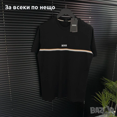 Hugo Boss Мъжка Черна Тениска👕Мъжка Блуза С Къс Ръкав В Черен Цвят Код Mens P.292