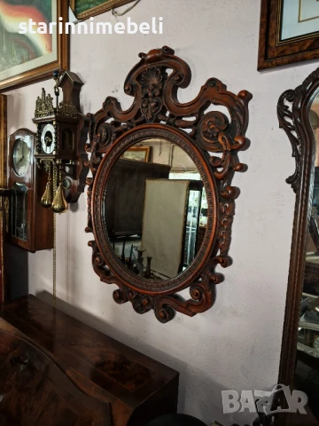Красиво резбовано огледало , снимка 4 - Огледала - 51233990