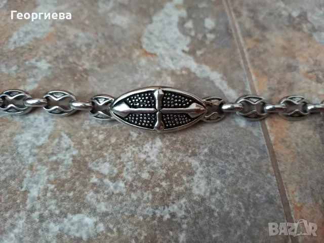 Стоманена гривна , снимка 2 - Гривни - 49892892