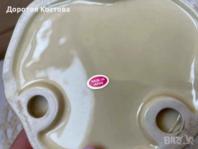 Красива порцеланова / керамична / гъба - поставка за четки за зъби от Япония, снимка 10 - Антикварни и старинни предмети - 53867996