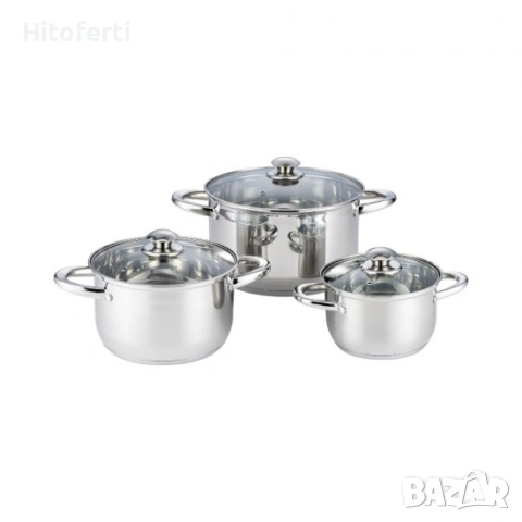 КОМПЛЕКТ СЪДОВЕ ЗА ГОТВЕНЕ ОТ НЕРЪЖДАЕМА СТОМАНА HAUSBERG HB-H-EKO-794