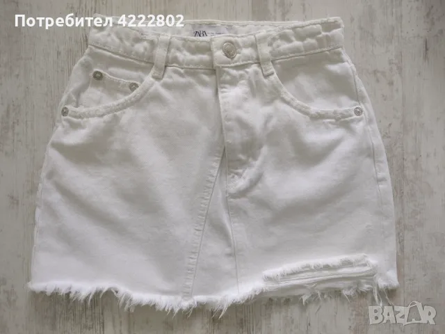 Дамска пола от деним Zara, снимка 3 - Поли - 47122793