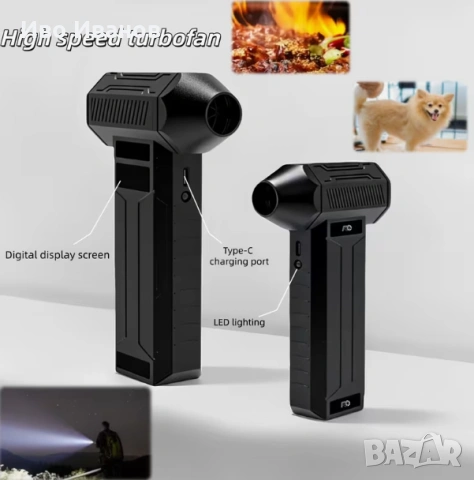 Мини турбо въздушен вентилатор, снимка 4 - Друга електроника - 53523602
