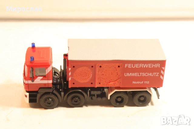 HERPA H0 1/87 МAN КАМИОН ПОЖАРНА МОДЕЛ КОЛИЧКА, снимка 3 - Колекции - 54216021