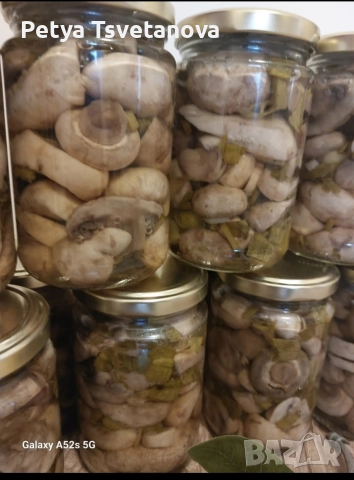 Маринована гъба печурка с тиквички, чиста и бланширана, снимка 3 - Домашни продукти - 52937431