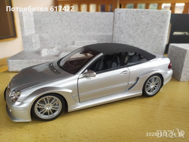1:18 Mercedes-Benz CLK (C209) DTM AMG Cabrio - Kyosho, снимка 4 - Колекции - 53392754
