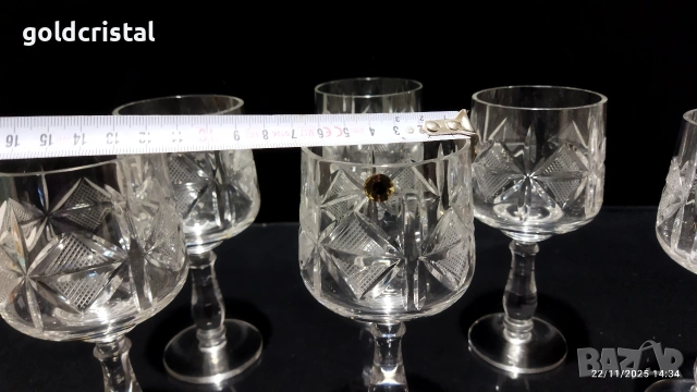 кристални чаши , снимка 3 - Антикварни и старинни предмети - 53230878