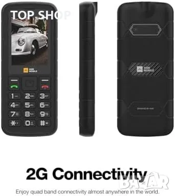 Нов AGM M9 Здрав Телефон с Големи Бутони за Възрастни 1000mAh Без Wi-Fi, снимка 2 - Motorola - 49509680