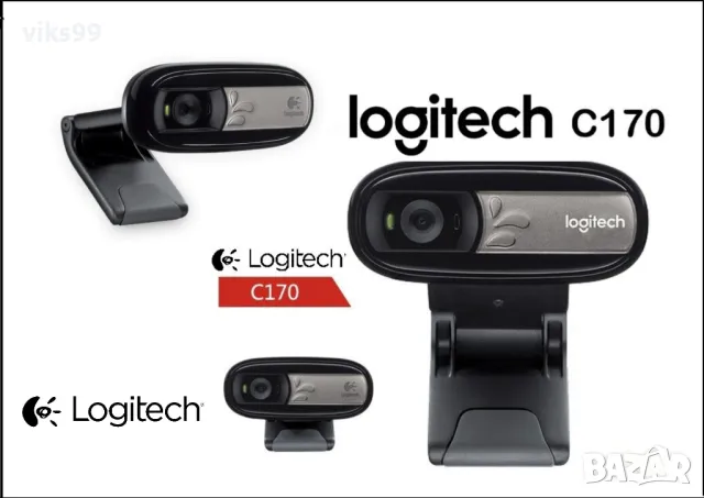 Камера с микрофон Logitech C170 Webcam USB, снимка 1 - HD камери - 47169941