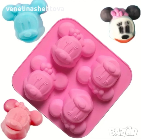 Мини Маус силиконов молд за свещи гипс смола фондан гипс смола 