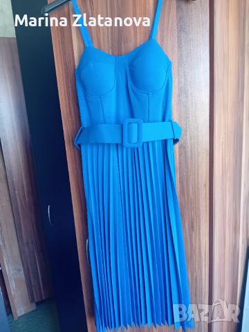 Синя рокля, снимка 1 - Рокли - 45605126