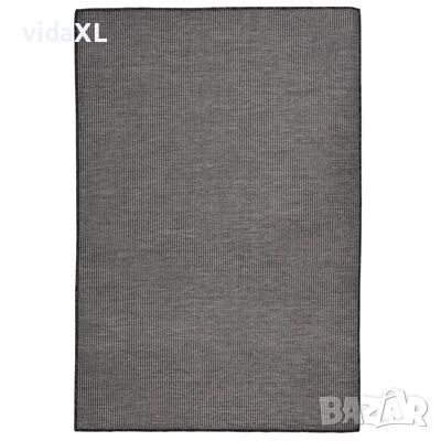 vidaXL Градински плоскотъкан килим, 120x170 см, сив（SKU:340774