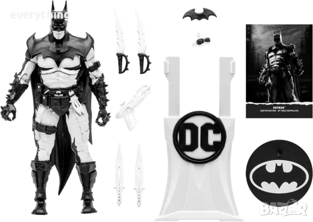 McFarlane Toys DC Multiverse Batman 7" Scale Figure - Sketch Artist Edition с ексклузивни аксесоари,, снимка 6 - Колекции - 46968205