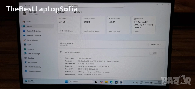 Лаптоп Lenovo IdeaPad 3 Slim | I7 13620H | 16 GB 6400 | 512 SSD, снимка 7 - Лаптопи за работа - 53661403