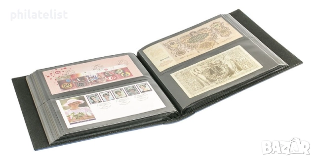 LINDNER - Универсален албум XL за 224 банкноти , FDC пликове , снимки - бежов, снимка 3 - Филателия - 52350328