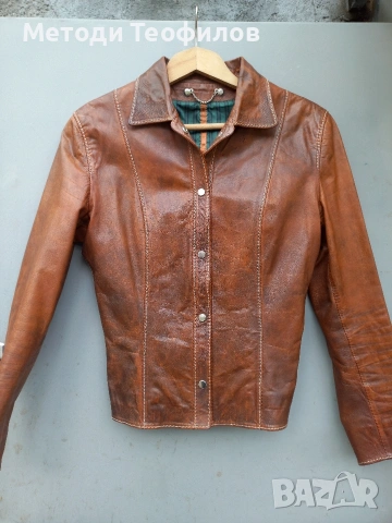 Българско дамско кожено яке, снимка 2 - Якета - 54148886