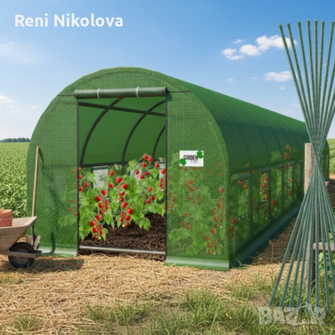 Голяма оранжерия - идеална вентилация и здрава конструкци, снимка 2 - Домашни продукти - 54235914