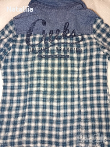 илна риза в каре „Greeks“ – 10 г / 140 см, снимка 7 - Детски ризи - 52827921