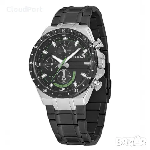  Мъжки комплект, 55 мл Парфюм и часовник, Polo Air, Черно, снимка 3 - Мъжки - 50393973