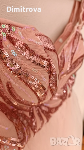 Елегантна бална рокля в розово, снимка 9 - Рокли - 51701394