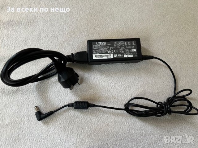 Оригинално зарядно за лаптоп Liteon 19V 3.42A 65W , Букса 5.5x2.5mm за Toshiba , Asus и др., снимка 1 - Кабели и адаптери - 46303854