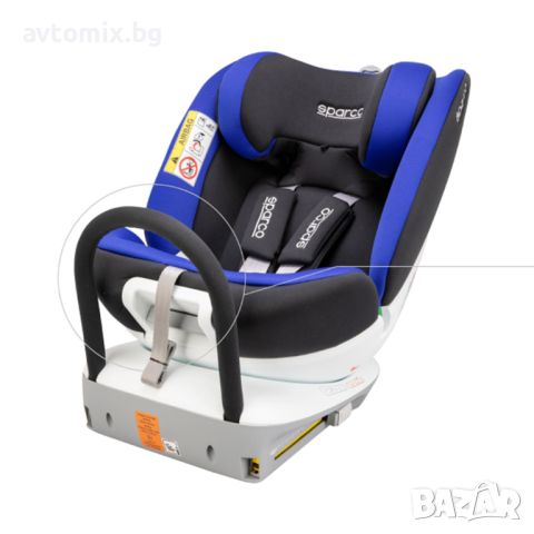 Детско столче за кола 40-150 см, SPARCO, черно/синьо, снимка 6 - Столчета за кола и колело - 45841931