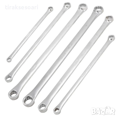 Комплект дълги прави звездогаечни ключове JCB XL – 6 бр. (8–21 мм), снимка 3 - Други инструменти - 52148389