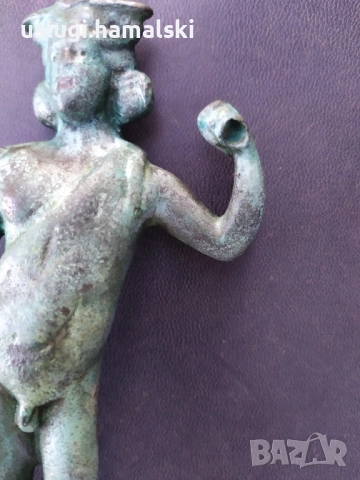 Бронзова статуетка/ фигура, снимка 5 - Антикварни и старинни предмети - 52484324