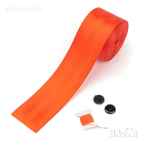 Текстилна лента за предпазен колан, Универсални, Оранжев, 3,6м.
