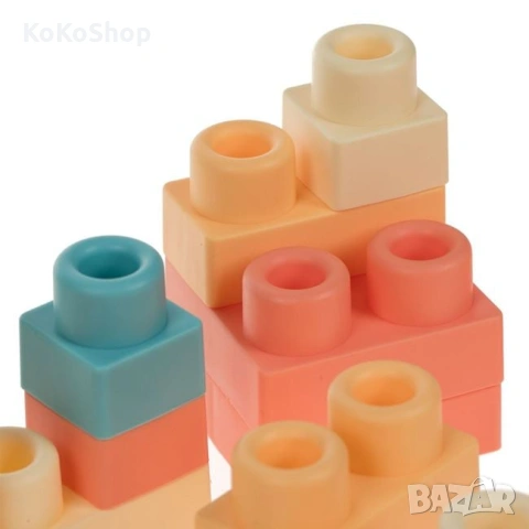 Меки строителни блокчета в кофа - столче, снимка 2 - Конструктори - 53683485
