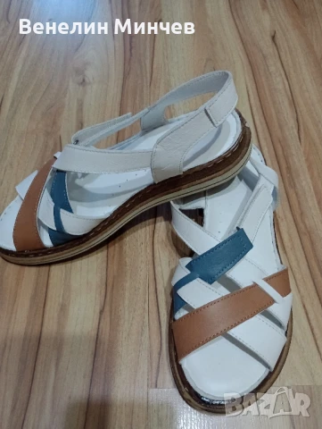 Дамски сандали естествена кожа, снимка 3 - Сандали - 51020619