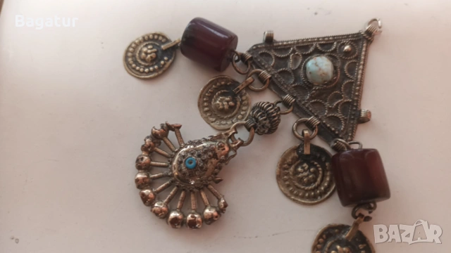 Стара трепка,накит,сачан,тюркоаз,бакелит,, снимка 6 - Антикварни и старинни предмети - 54044074