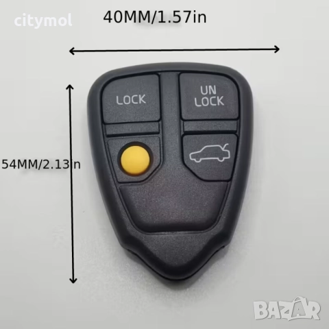 Кутийка за дистанционно с 4 бутона за VOLVO C70 S40 S60 S70 S80 S90 V40 V70 V90 XC70 XC9, снимка 3 - Аксесоари и консумативи - 52549200
