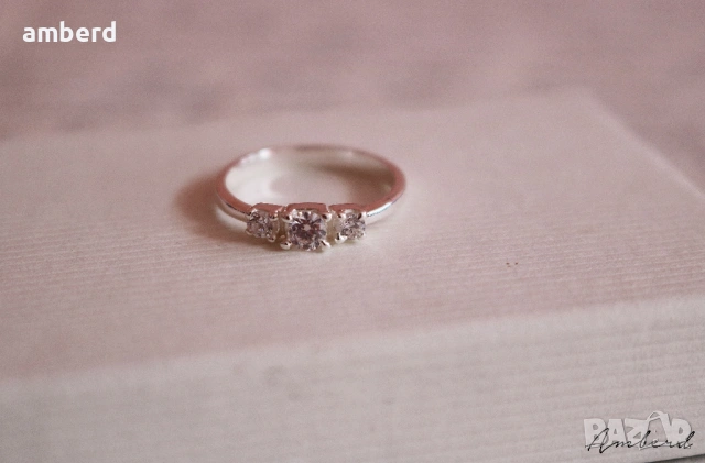 Нежен и елегантен сребърен пръстен - модел PLR033, снимка 4 - Пръстени - 53677405