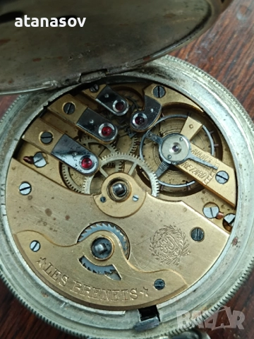 Османски сребърен сачан от 1870. джобен мъжки часовник, снимка 11 - Мъжки - 52250639