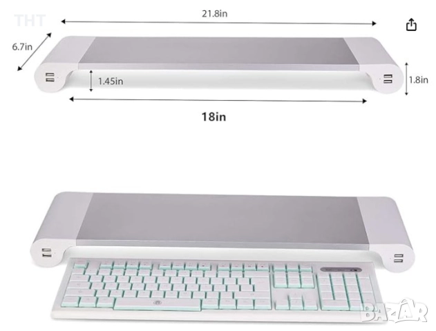 Стойка за монитор и лаптоп, снимка 2 - Монитори - 52466767