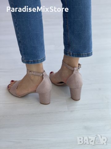 Стъпка в Стила: Стилни дамски сандали с ток за модерна жена , снимка 4 - Дамски елегантни обувки - 45495551