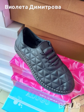 Дамски есенни обувки на квадрати 36-42 