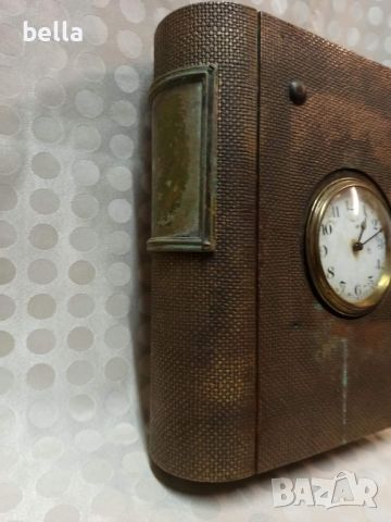 Масивен стар бронзов часовник-книга 6 кг, снимка 4 - Антикварни и старинни предмети - 46039907