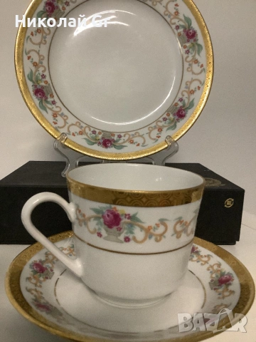 Сервиз за кафе  позлата порцелан произведено в Германия не се използва отличен състояние, снимка 9 - Антикварни и старинни предмети - 53187905