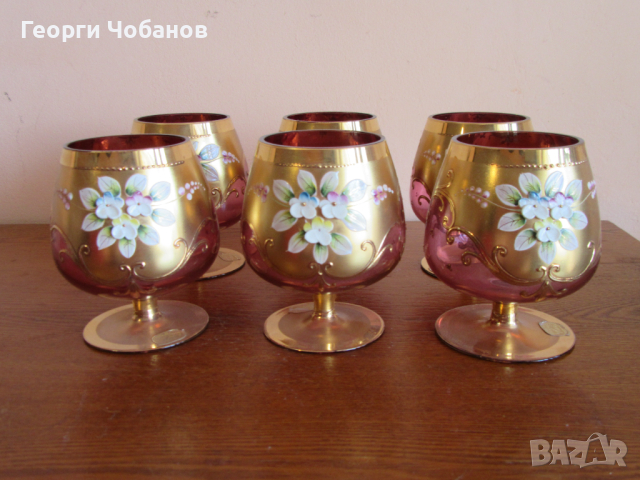 Кристални чаши на Бохемия, снимка 2 - Чаши - 45033236