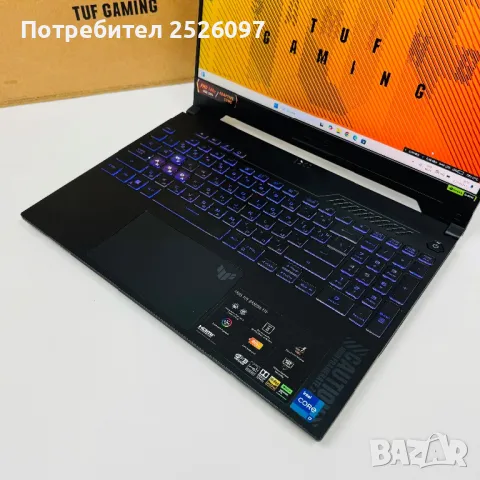 Asus TUF F15/144Hz IPS/i7-13700H 20x5.00GHz/RTX 4050/32GB RAM/1TB NVMe, снимка 4 - Лаптопи за игри - 47479904