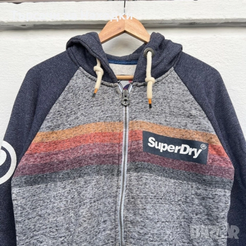 Мъжки суичър Superdry Pacific Surf Hoodie L Large сиво grey, снимка 5 - Суичъри - 52184362