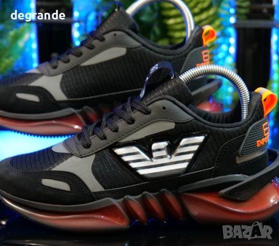 Emporio Armani Цвят Черно и Оранжево, снимка 4 - Маратонки - 51610991