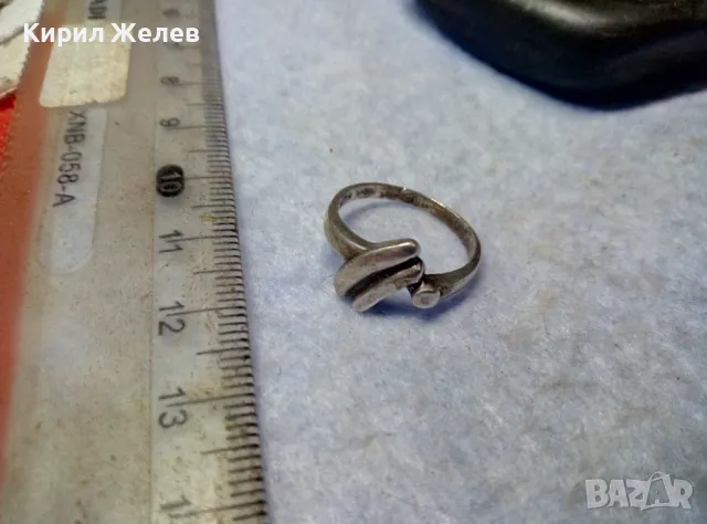 СТИЛЕН АРТ ДИЗАЙН СРЕБЪРЕН ПРЪСТЕН СРЕБРО 925 ПРОБА РЪЧНА РАБОТА 49887, снимка 6 - Пръстени - 49757495