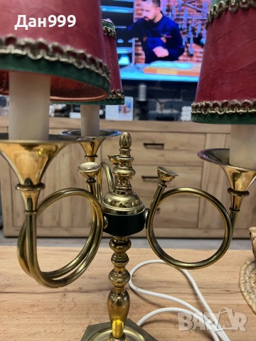 Винтидж френска настолна лампа, снимка 2 - Настолни лампи - 53682351