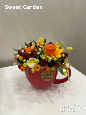 Аранжировки от ароматни сапунени цветя, снимка 8 - Подаръци за жени - 52627868