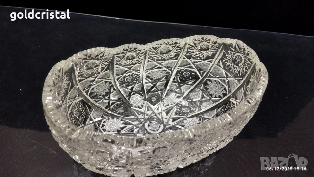 стара кристална купа фруктиера бонбониера , снимка 3 - Антикварни и старинни предмети - 52675100
