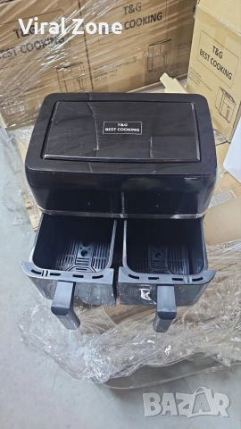 Двоен Air fryer T&G BEST COOKING , снимка 17 - Уреди за готвене на пара - 53278450